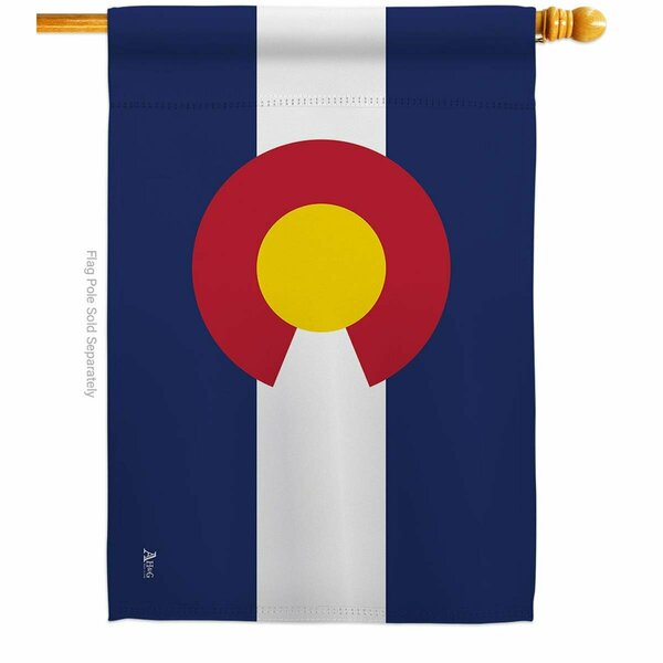 Guarderia 28 x 40 in. Colorado American State House Flag with Double-Sided Horizontal  Banner Garden GU4079893